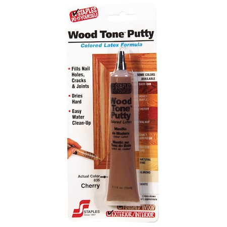 Woodtone Staples Wood Tone Red Mahogany/Cherry Colored Latex Putty 1.1 oz 835